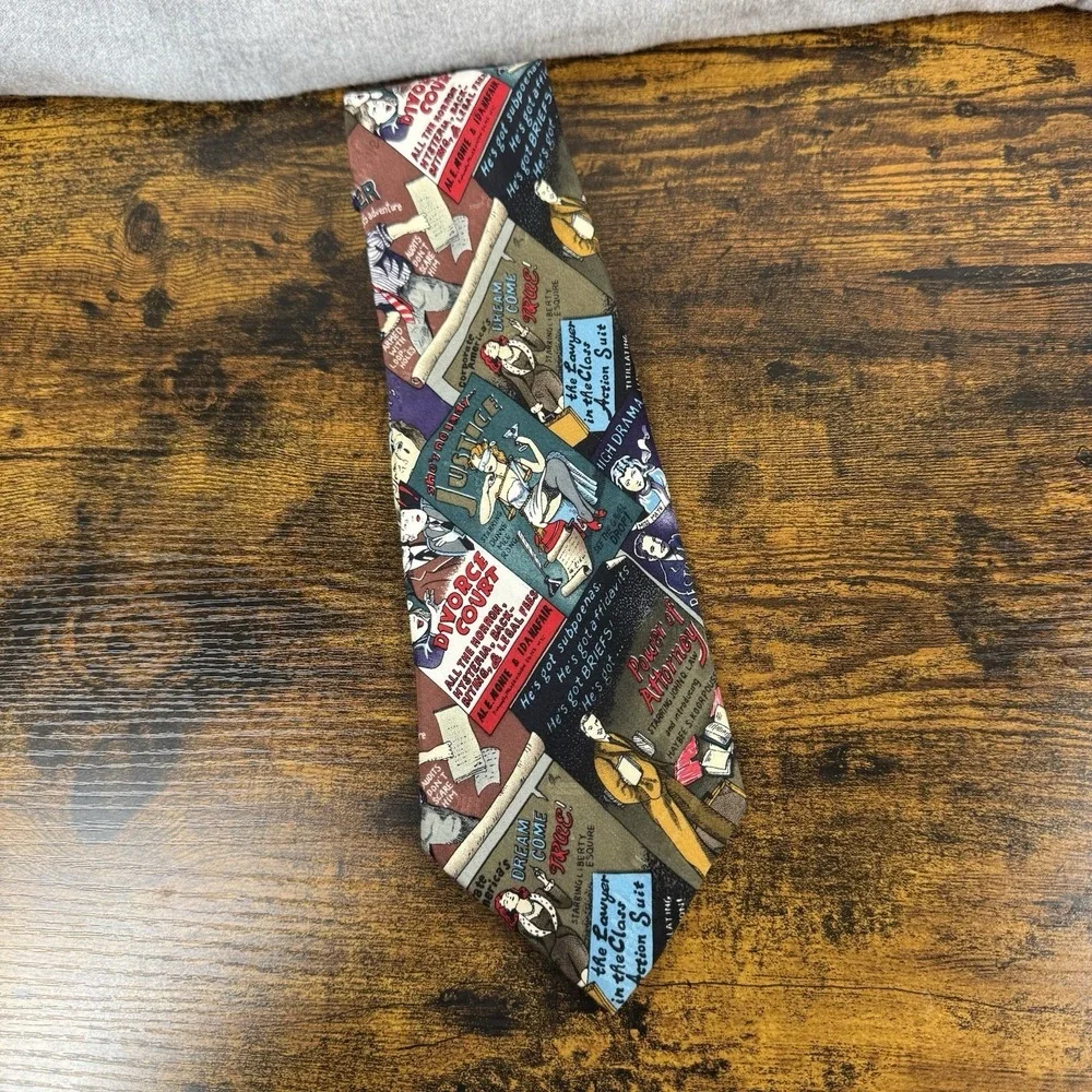 Nichole Miller 1995 Divorced Made‎ in Korea Hand Sewn Silk Men's Tie